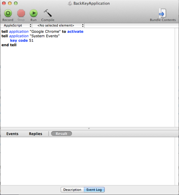 AppleScript back page previous
