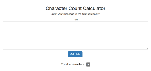 Character Count Tool by Kevin Lin